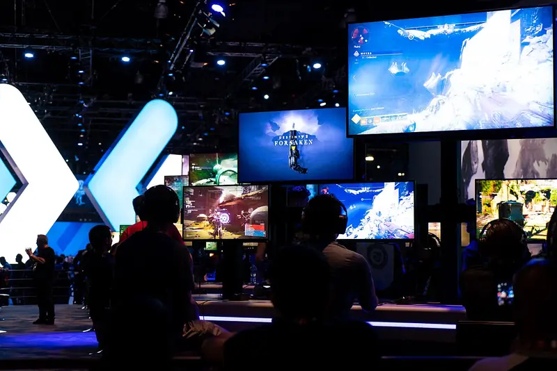 Le stand de Destiny 2 à l'E3 2018, où Bungie présentait l'extension Renégats (Forsaken).