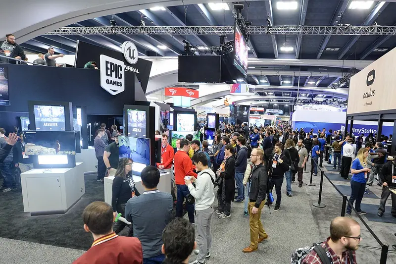 Le stand d'Epic Games et de son moteur Unreal Engine à la GDC 2017, à San Francisco.