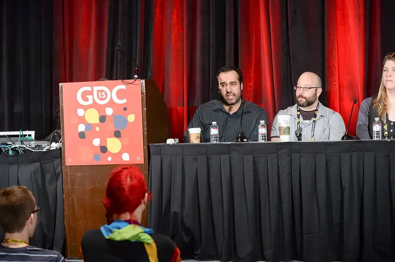 Atelier sur la diversité à la Game Developers Conference de mars 2015, quelques mois après le GamerGate.