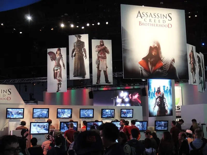 Assassin's Creed Brotherhood en vedette sur le stand Ubisoft de l'E3 2010.